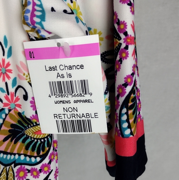 Eliza J Dress Womens Size 2 Paisley Print Jersey Shift NWT - Picture 6 of 12